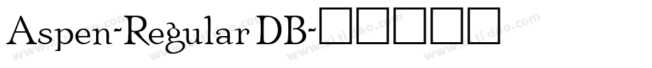 Aspen-Regular DB字体转换